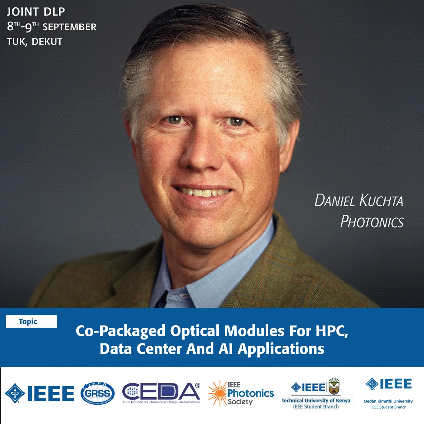 Speaker card for Daniel Kuchta: "Co-Packaged Optical Modules for HPC, Data Center and AI Applications"