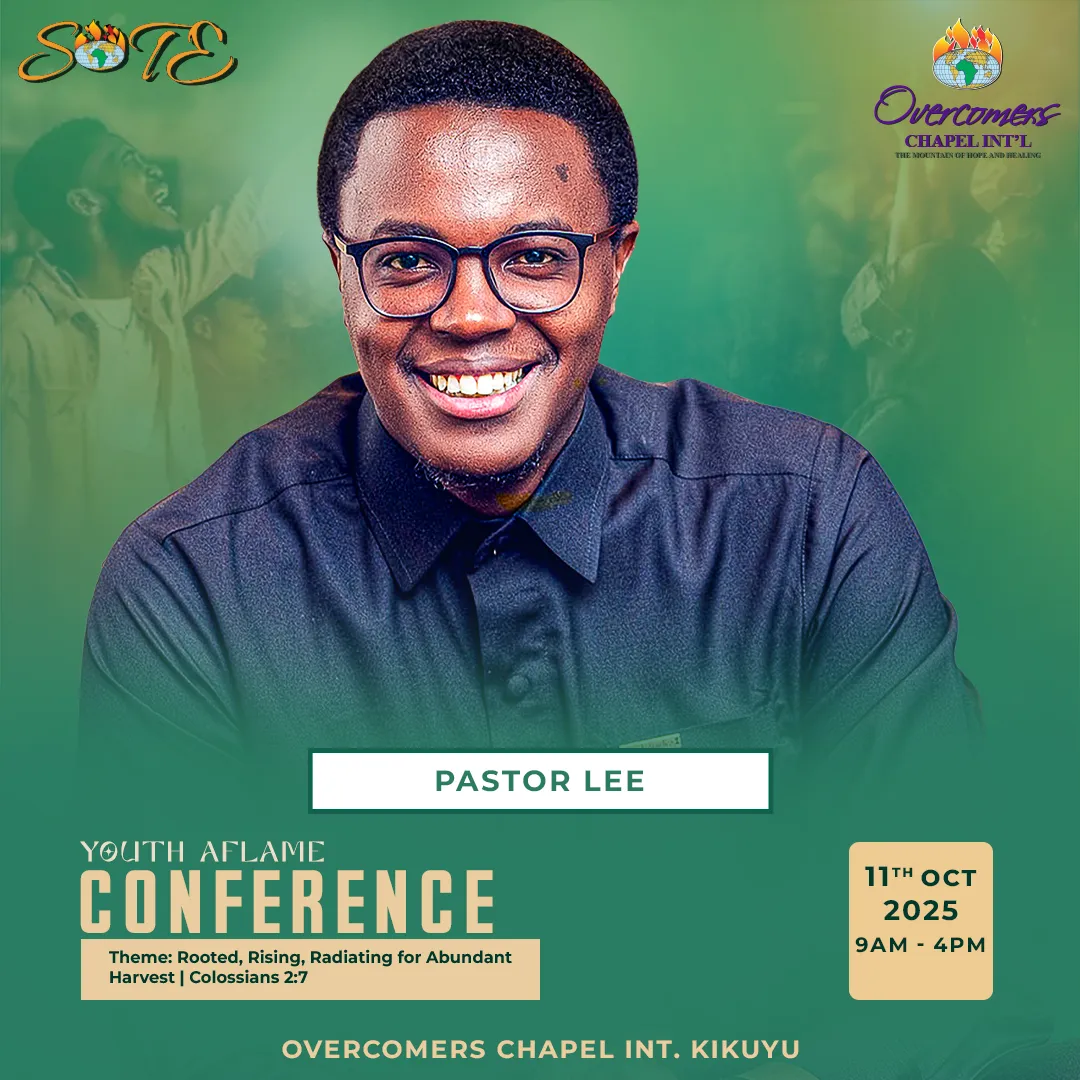 Youth Aflame Conference poster featuring Pastor Lee