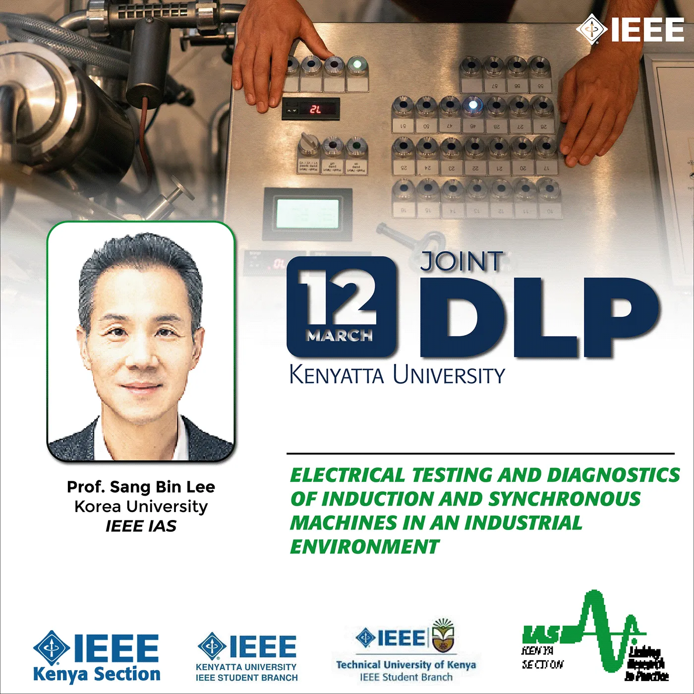 Speaker card for Prof. Sang Bin Lee: electrical testing and diagnostics of induction and synchronous machines