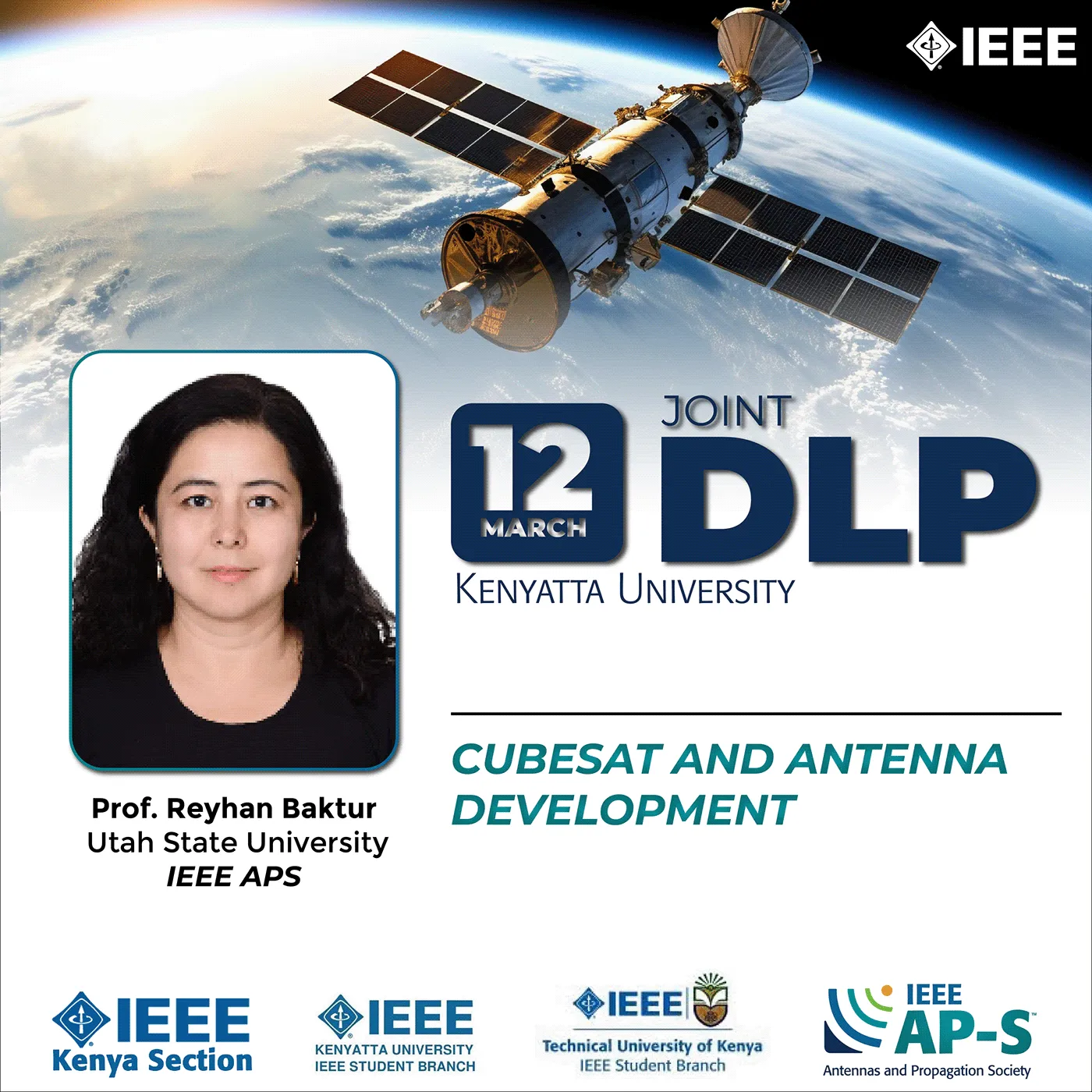 Speaker card for Prof. Reyhan Baktur: "CubeSat and Antenna Development"