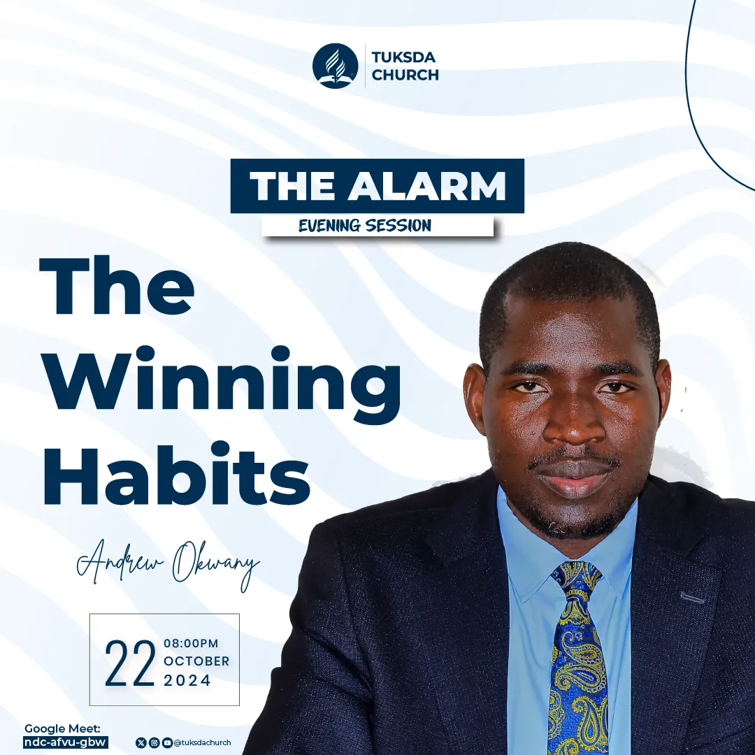 "The Alarm" evening session poster: "The Winning Habits"