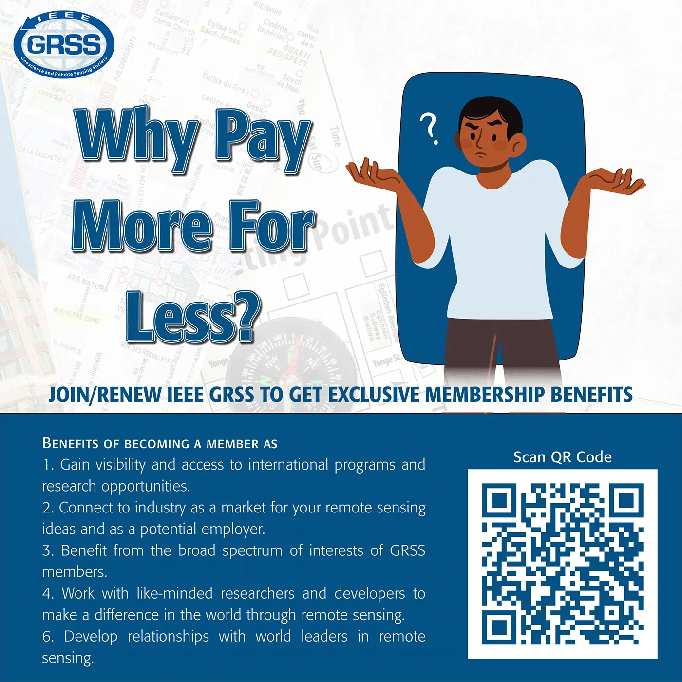 Membership drive poster asking "Why pay more for less?" with a list of member benefits