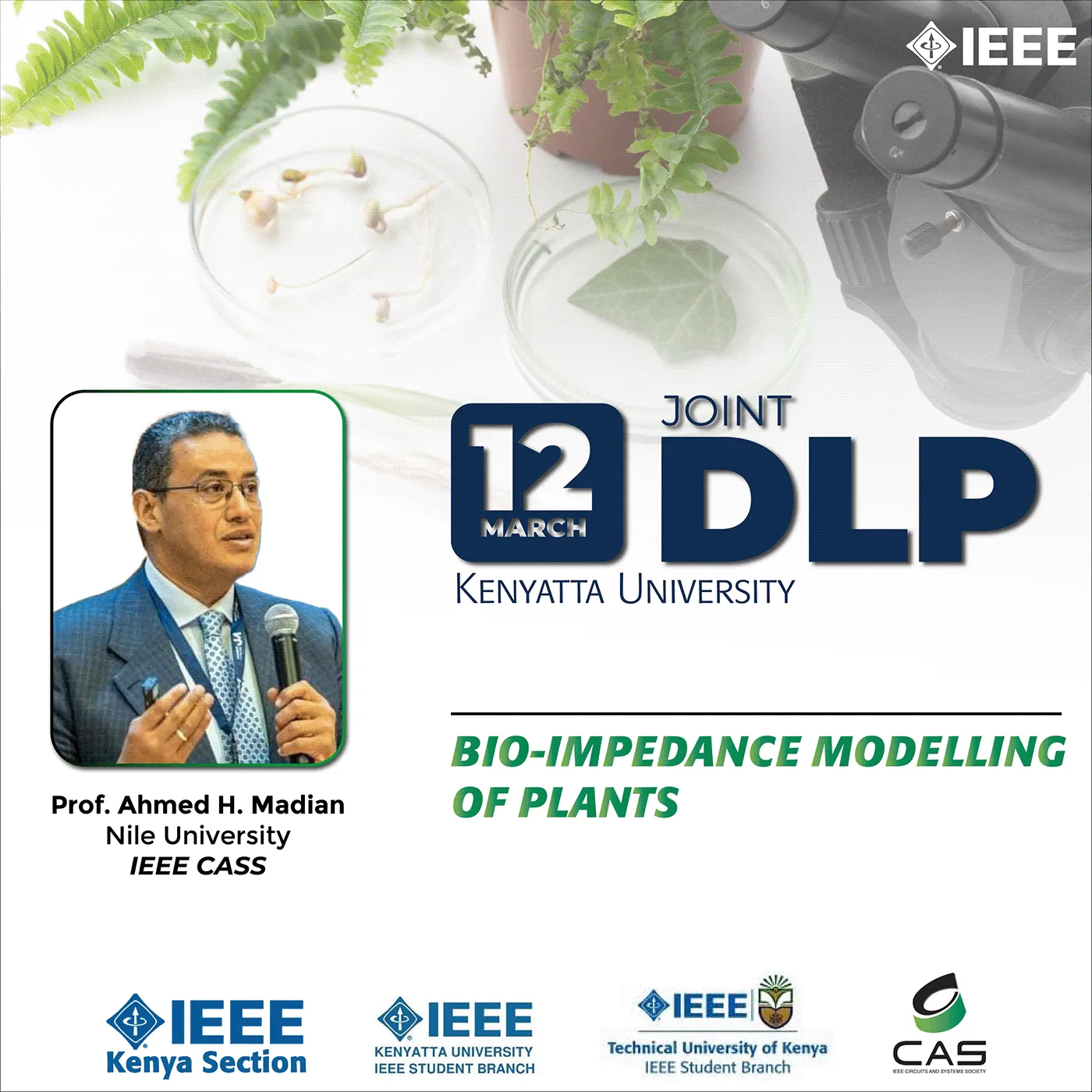 Speaker card for Prof. Ahmed H. Madian: "Bio-Impedance Modelling of Plants"