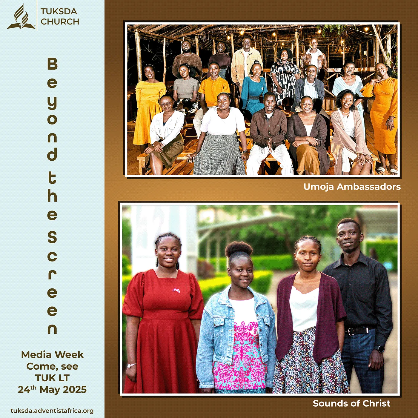 "Beyond the Screen" media week photo collage with Umoja Ambassadors