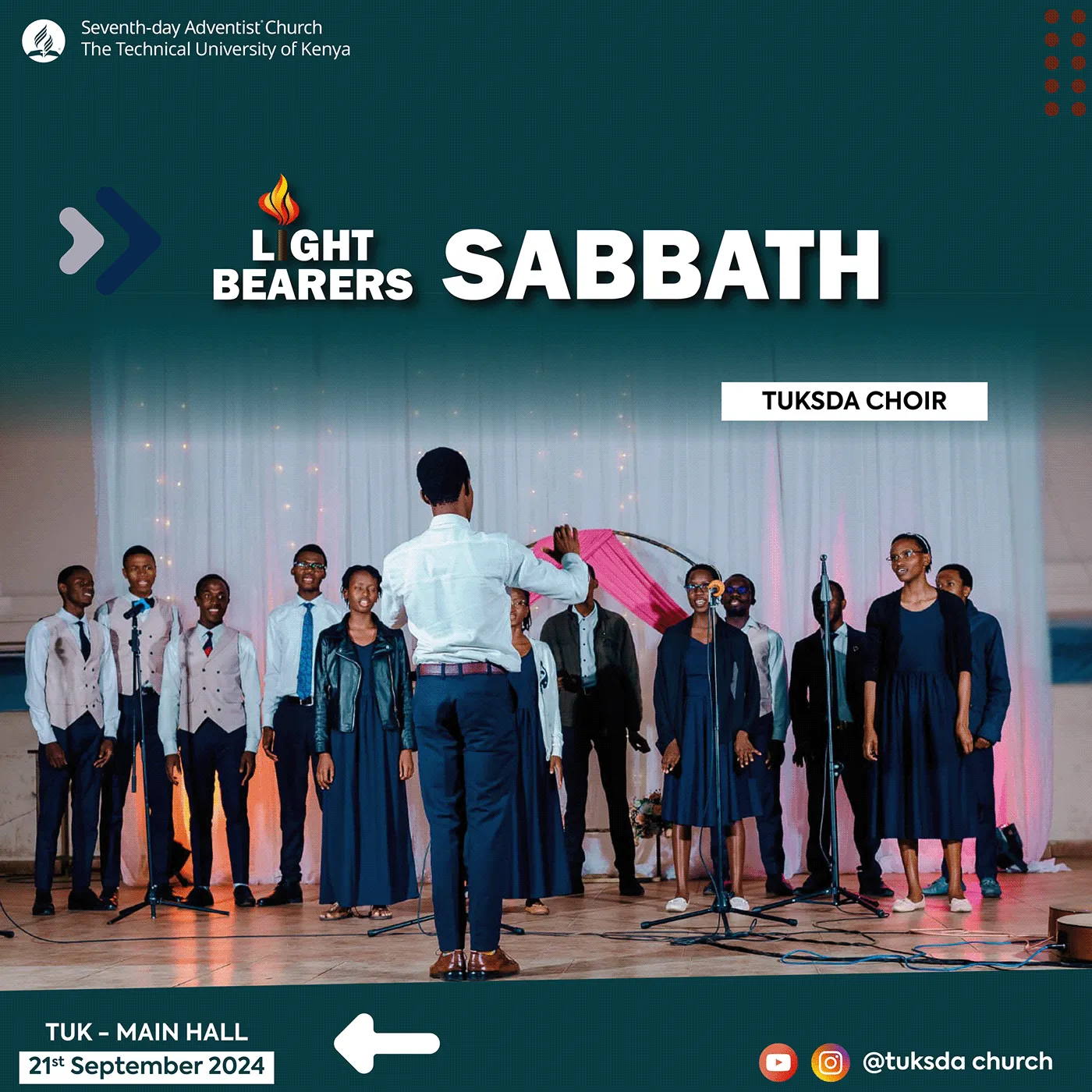Light Bearers Sabbath post featuring the TUKSDA choir