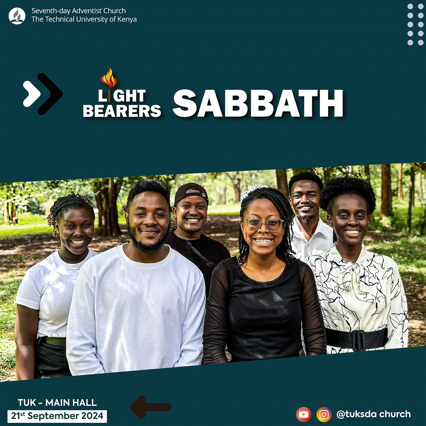 Light Bearers Sabbath group photo post